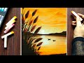 Easy and Beautiful Sunset Scenery for beginners - Soft Pastel Drawing/Painting - Sunset Painting