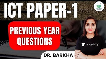 NTA UGC NET 2021 | ICT by Dr. Barkha | Previous Year Questions