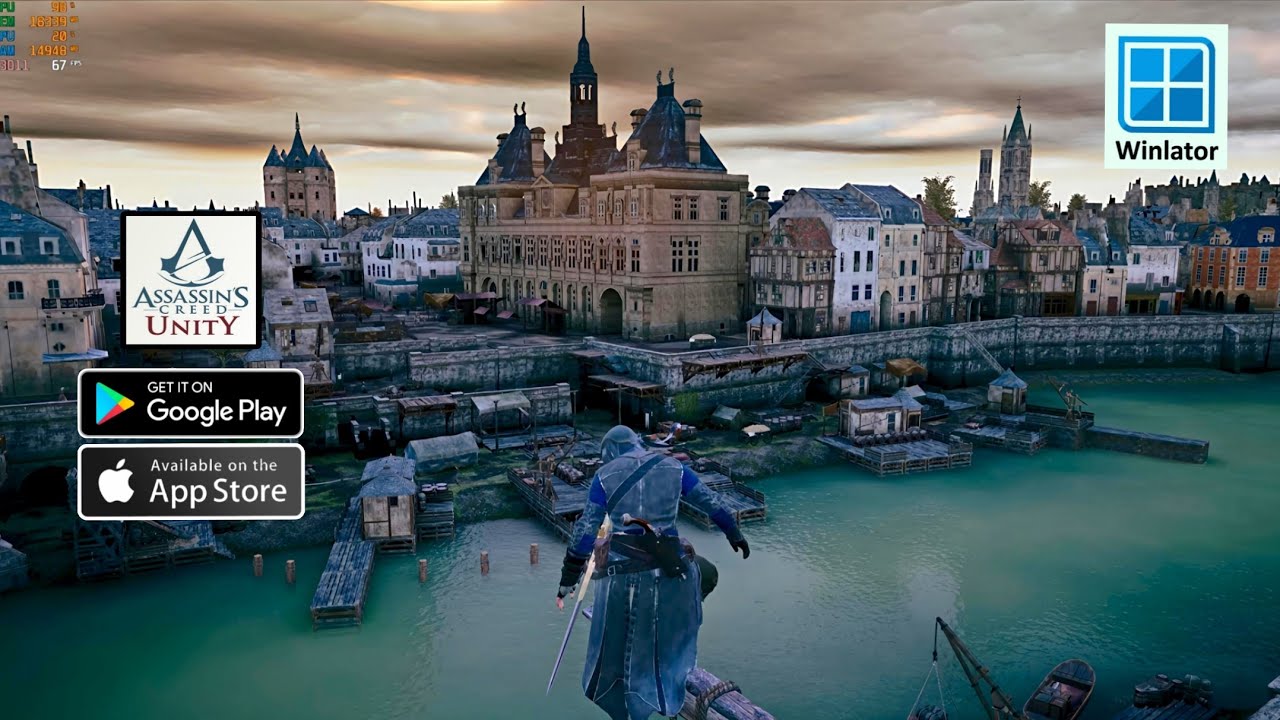 Assassin's Creed Unity Android Full Mission Gameplay (Winlator Android Emulator) 1080p60Fps AustinX