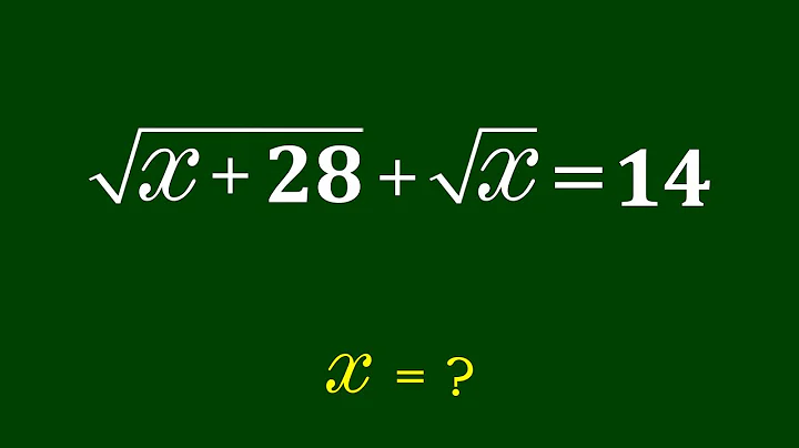 A Nice Algebra Problem | Math Olympiad | Solve for x