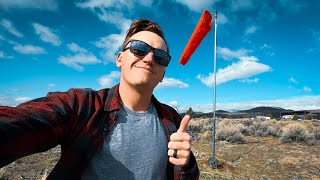 Airstrip Upgrades - Building A Custom Counterweighted Windsock Pole From Scratch!