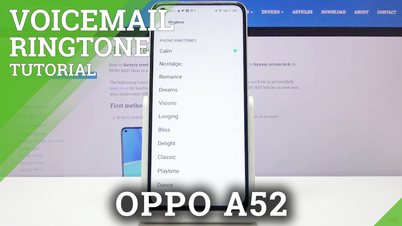 Picture of How to Set Up Voicemail Ringtone in OPPO A52 – Manage Voicemail Sound ...