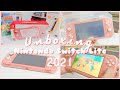 🍑 Nintendo Switch Lite (Coral) Unboxing 2021 + Animal Crossing 🍑