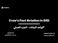محاضرة (3) – Crow’s Foot Notation in ERD
