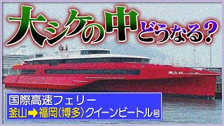 【クイーンビートル】春の嵐を越えて釜山から福岡へ【船内の様子は？】