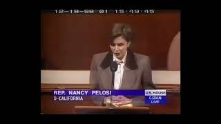 Nancy Pelosi In A 1998 Clinton Impeachment Speech