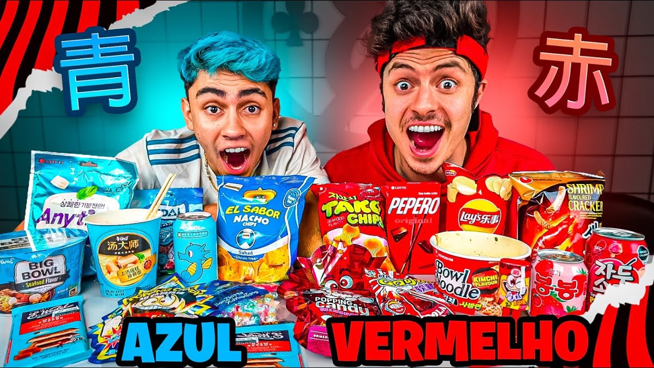 24 HORAS COMENDO COMIDAS COLORIDAS DO JAPÃO!