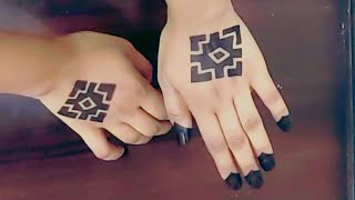 في 5 دقايق اعملي حنه سودانيه بالشريط/ make this amazing (mehndi/henna) design easily using the tape