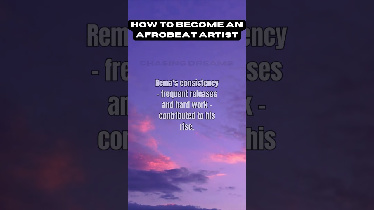 How to become an afrobeat singer 