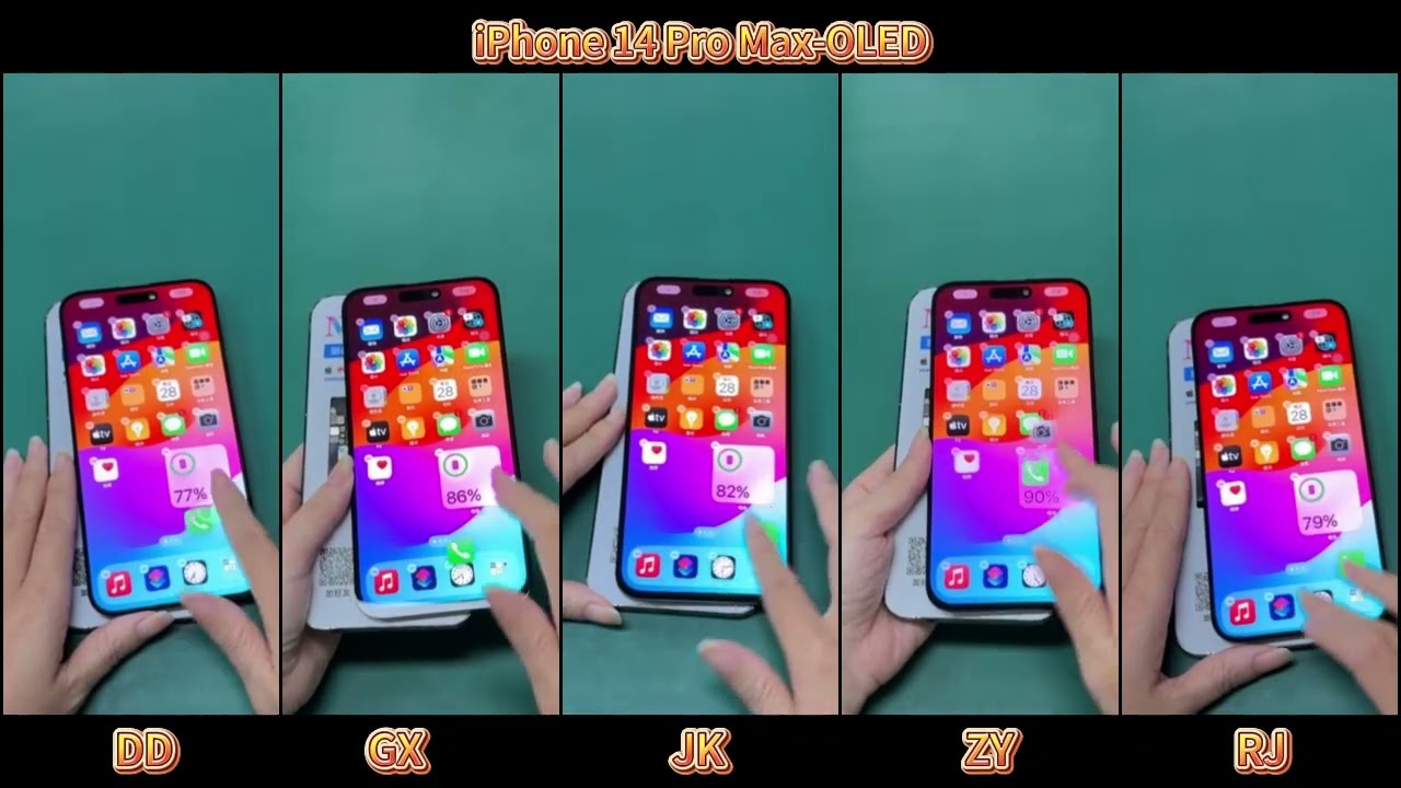 14 Pro Max OLED Screens Test! DD GX JK ZY RJ Compared - YouTube
