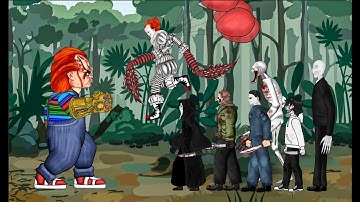 Chucky Doll vs IT Pennywise, SLENDERMAN, jason , ghostface, jeff killer, michael, scp 096 [d2].