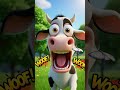 Funny Cow Cartoon Reaction | Village Animals Animation 🐄😂#cowcartoon #cartoonshorts