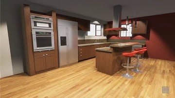VORTEK Spaces - Kitchen design Walkthrough (SketchUp)