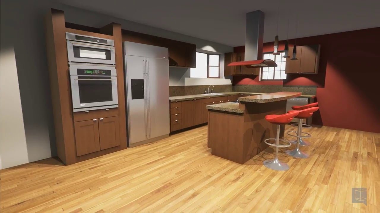 VORTEK Spaces Kitchen design Walkthrough SketchUp 