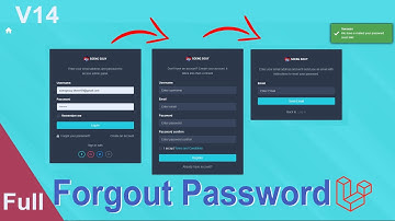 Full forgot password in Laravel 8.X | Dashboard V14
