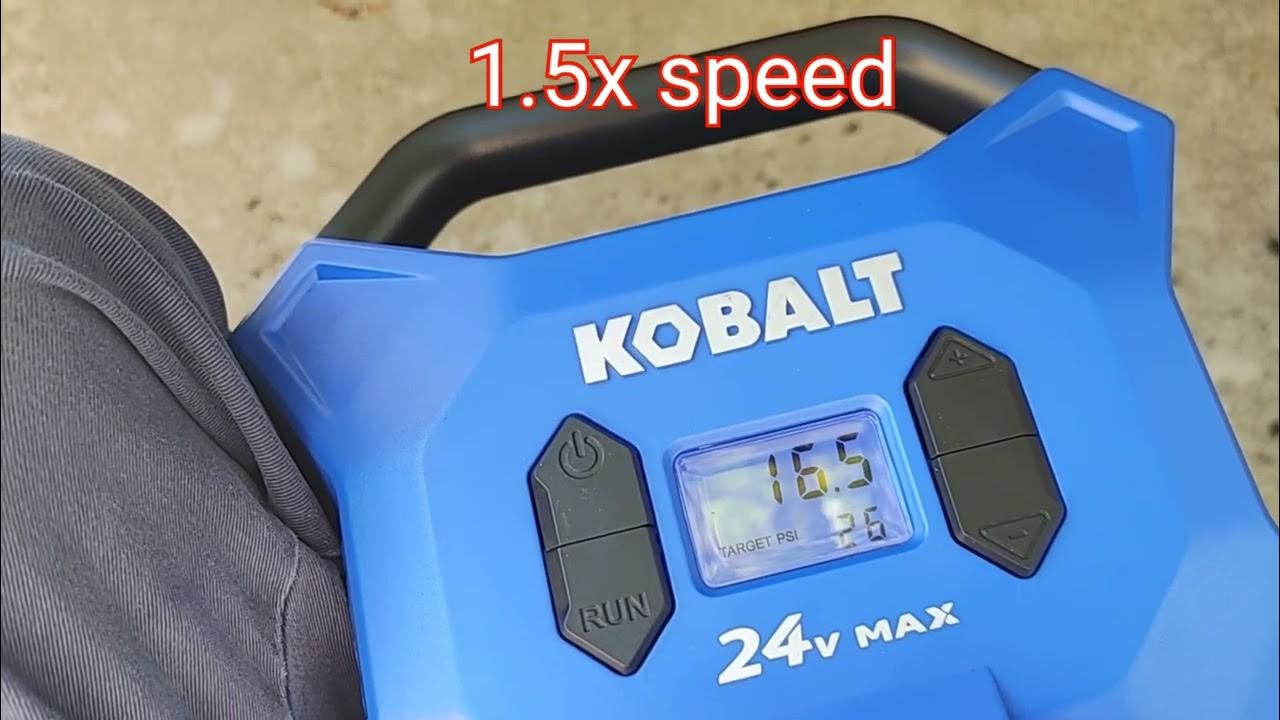 Kobalt 24 Volt High Pressure Inflator Flat Tire Test YouTube
