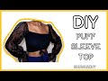 How to Make a Sheer Puff Sleeve Top with Drawstring || SHANiA DIY