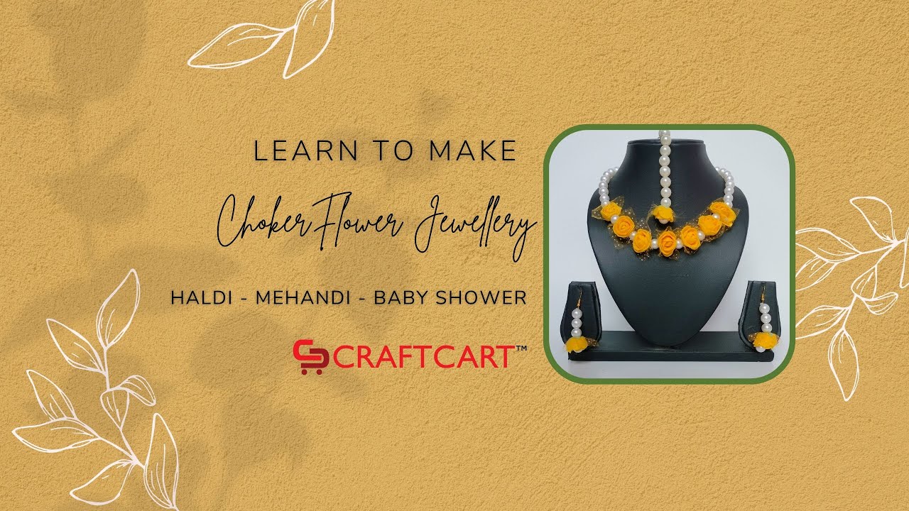 How to make flower jewellery for haldi at home DIY flower jewellery