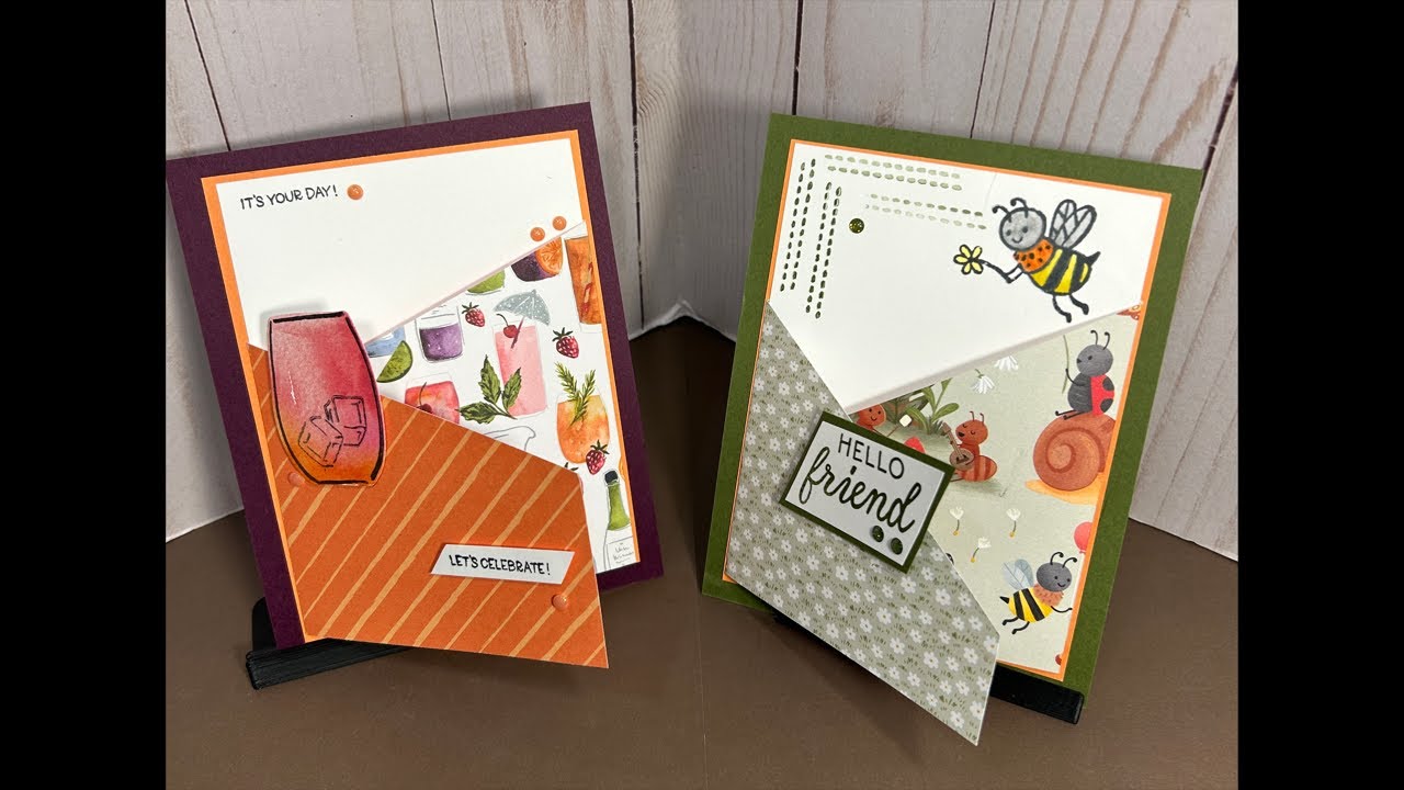 Asymmetrical Angled Gate Fun Fold Card www.ritaholmes.stampinup.net 1 ...