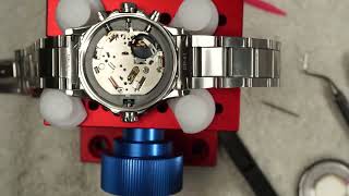 Seiko The Great Blue chronograph alarm dive watch using a Japanese 7T62 repair battery replacement