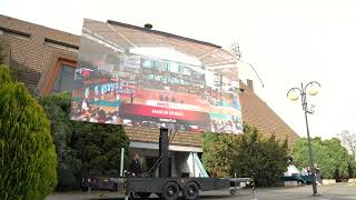 Simple LED screen trailer 28m2