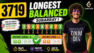 Longest Balanced Subarray I - Leetcode 3719 | Brute Force | Python | English