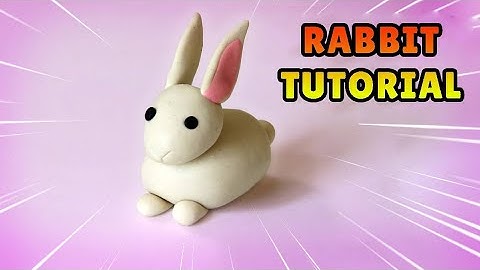🔴 DIY how to make a RABBIT - Easy Polymer Clay,  Fondant  Cakes Tutorial