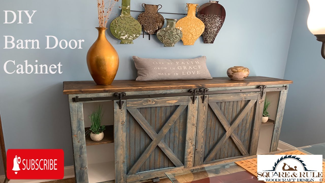 DIY Barn Door Cabinet.