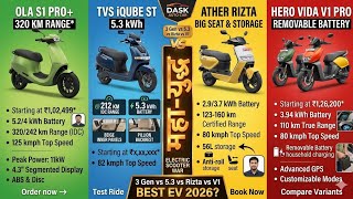Ola S1 X+3rd Gen vs TVS iQube ST 5.3 vs Ather Rizta vs Hero Vida VX2 2026#OlaS1X+#iQube #Rizta #vida
