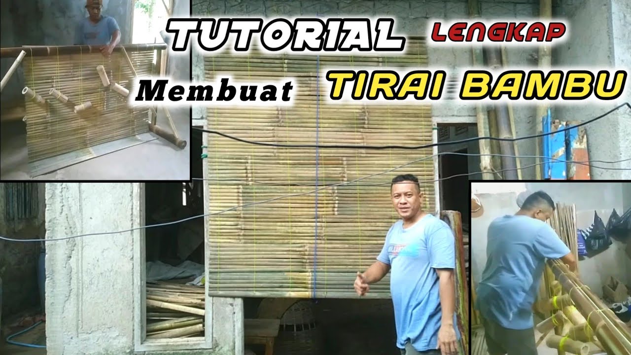 Tutorial membuat tirai bambu || lengkap dengan penjelasan nya