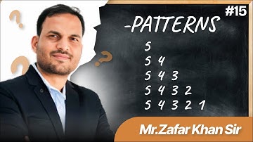 15. Pattern In  Python By Zafar Khan Sir
