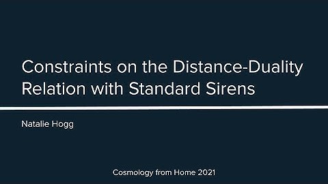 N. Hogg | Constraints on the Distance-Duality Relation with Standard Sirens