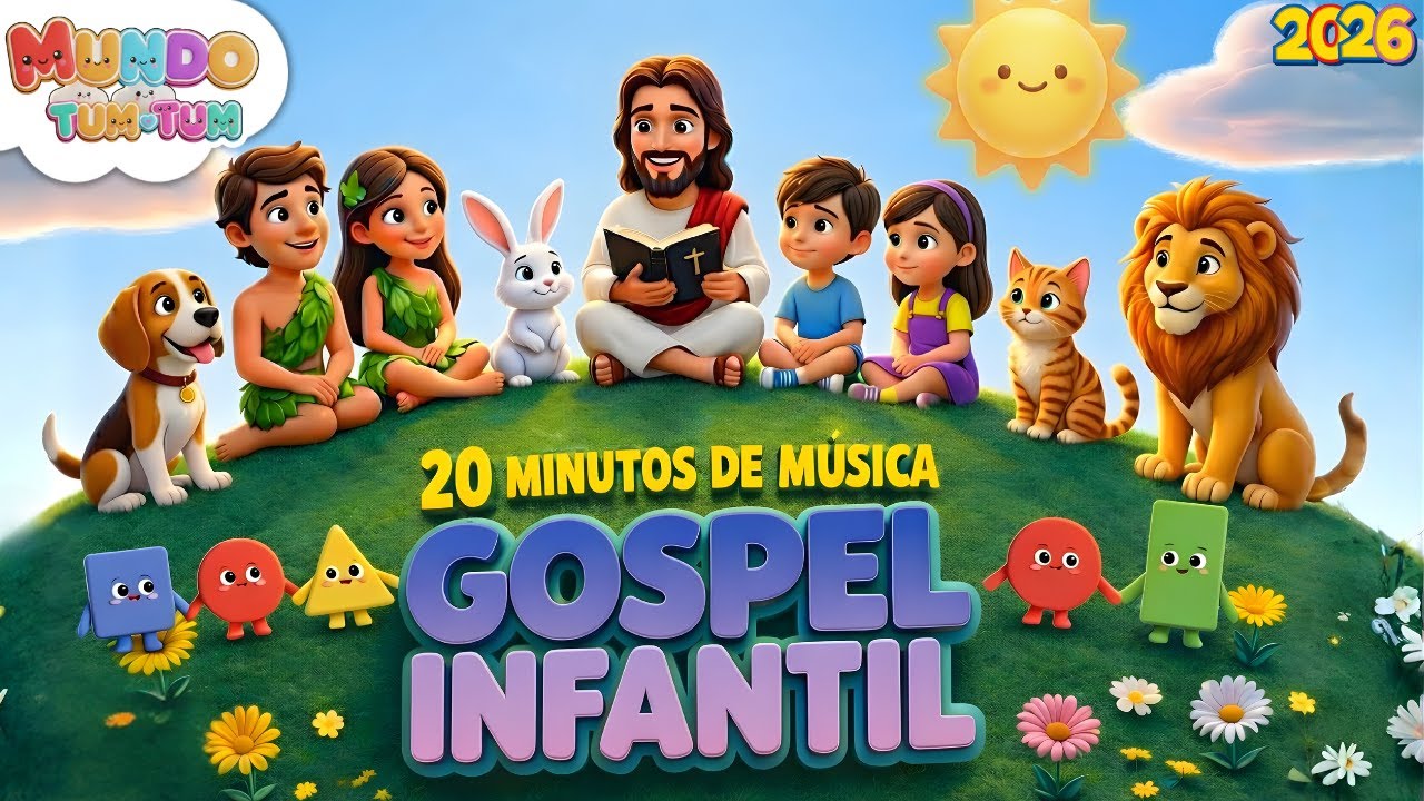 20 minutos com JESUS | Louvores infantis | ABC com Cristo | Adão e Eva |
