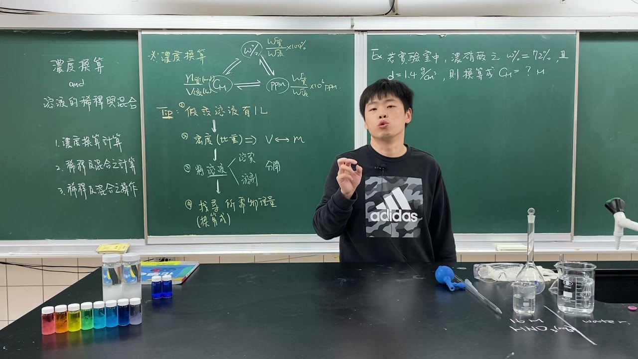 108課綱 高一化學 Episode 13 溶液濃度的換算與溶液的稀釋、混合