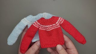 Miniature Yoke Sweater | Barbie clothes