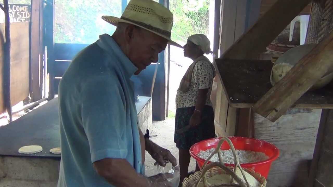 CASSAVA BREAD  MAKING IN DOMINICA, KALINAGO COUNTRY. XPOSE TV