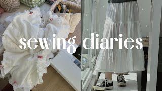 vlog | fabric shopping and sewing the tiered skirt