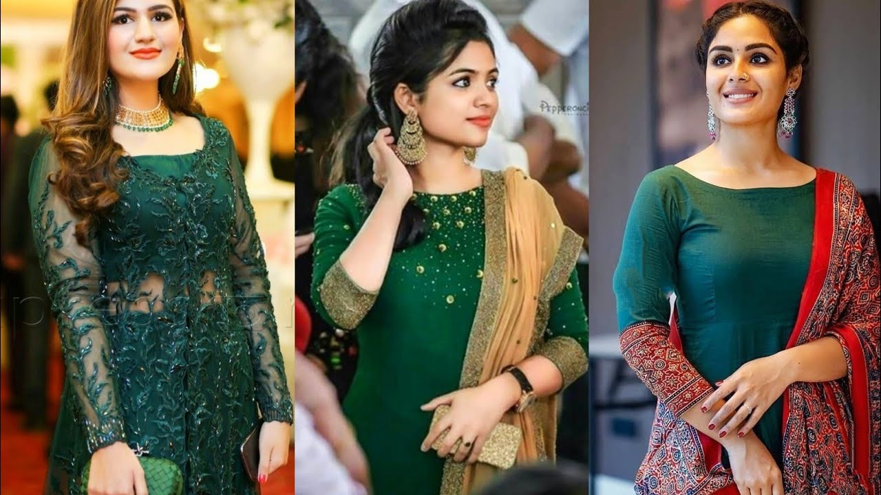 Luxurious Green Pattu Silk Gown Ready to Wear – FOURMATCHING