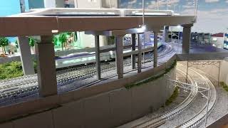 レイアウト鉄道模型走行 E353系「あずさ」・E233 6000系電車（横浜線）