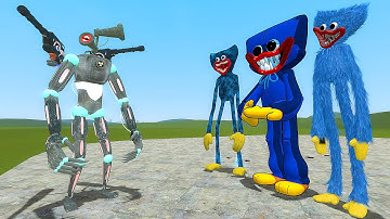 MECHA SIRENHEAD vs TEAM HUGGY WUGGY Strength Comparison - GarrysMod Sandbox