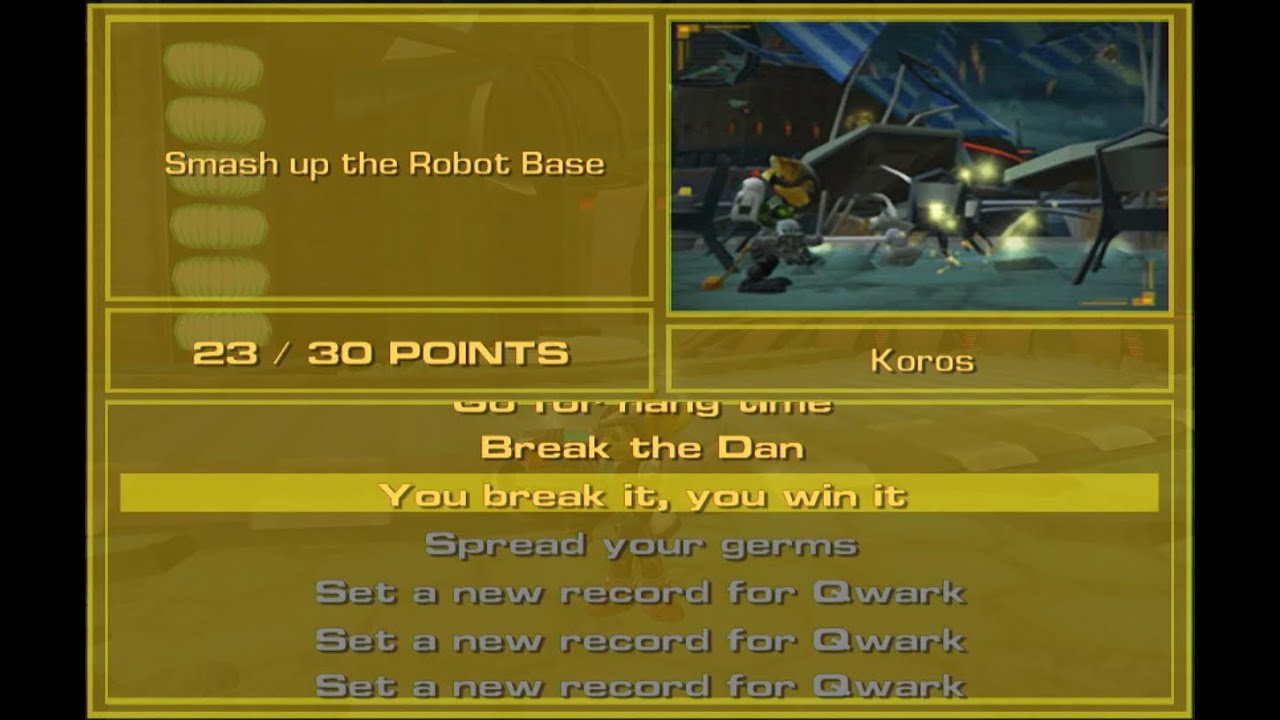 Ratchet and Clank 3 Up Your Arsenal Skill Point Koros You break