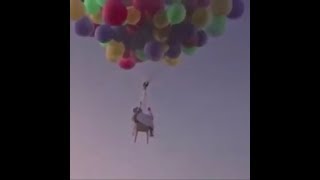 Father Flies in helium baloons from Dubai to Oman