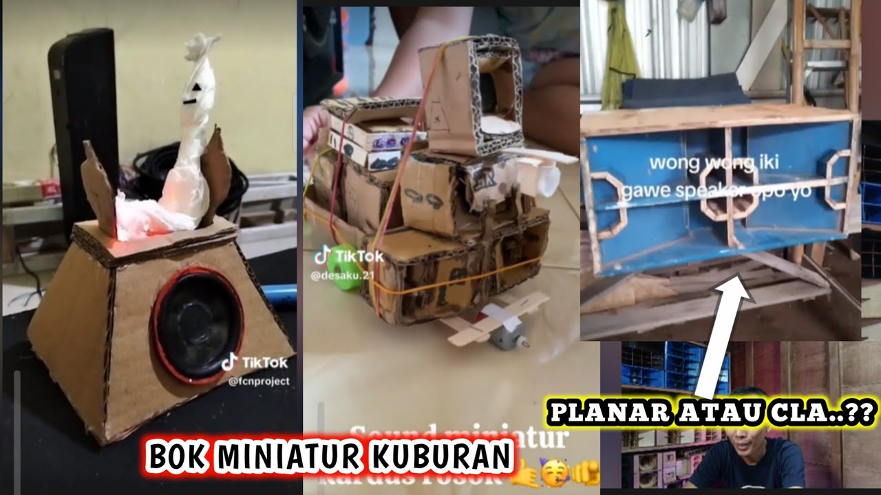 BOK HOROR BIKIN SEREM‼️KELUAR POCONG PUTIH‼️reaction miniatur sound #sound #miniatur #horeg 