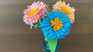 Beautiful paper Flower making Idea / How to make Paper Flower