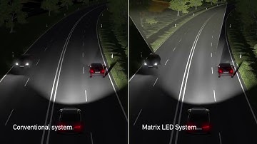 Conventional Headlights vs  Camera based Matrix LED Headlights fully intelligent