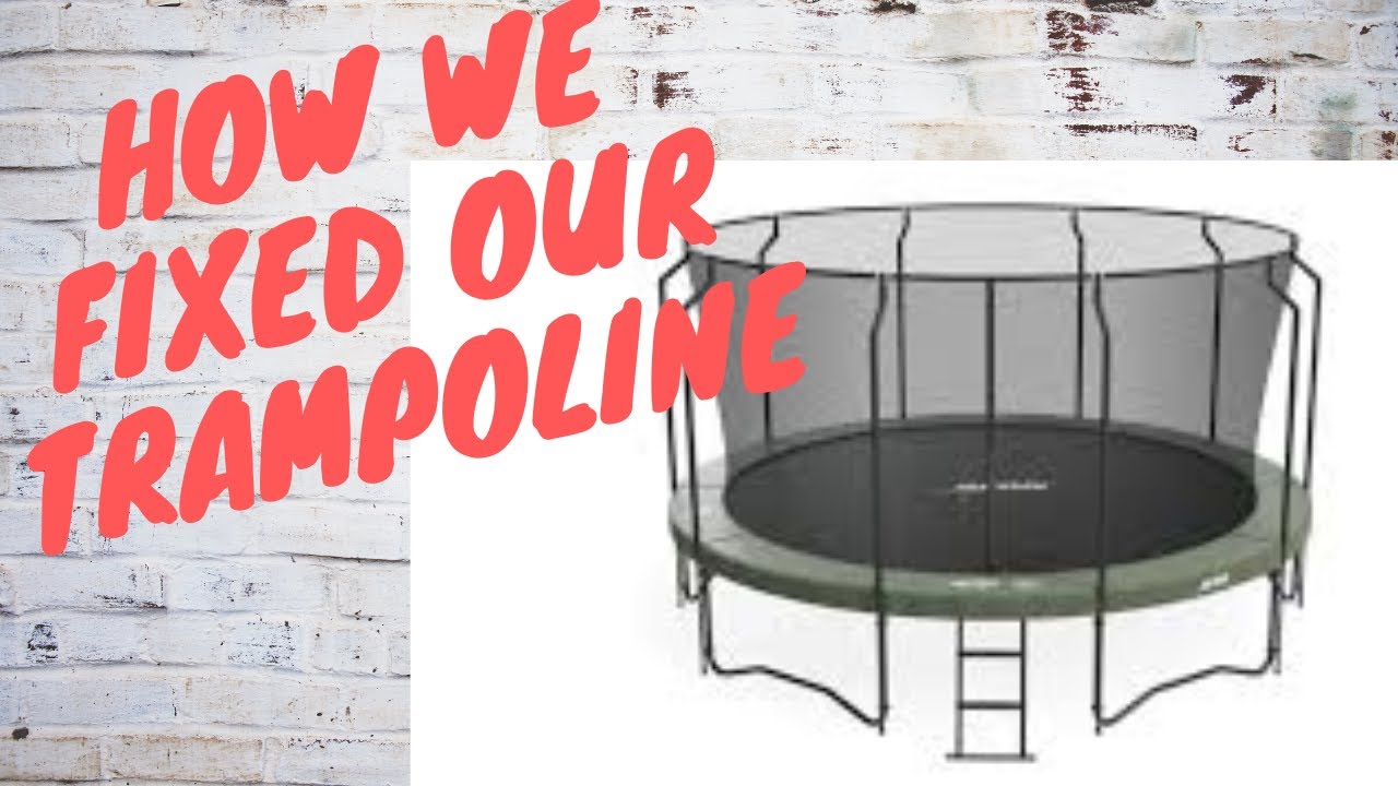 rebuilding trampoline using pool noodles over springs YouTube