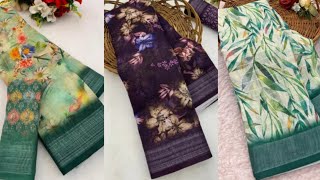 🌷Raksha bandhan special Soft linen cotton saree with beauatiful digital printed work🌹🌹🌹 Online screenshot 5