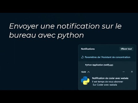Envoyer une notification sur le bureau#python#programming#coding - YouTube