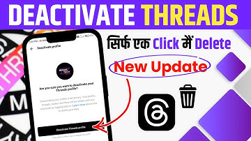 How To Deactivate Threads Account | Threads Account Delete Kaise Kare