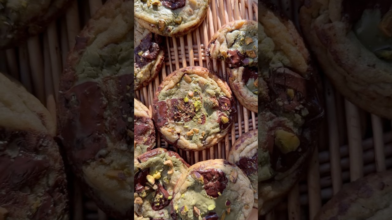 Pistachio Cream Chocolate Chip Cookies! 